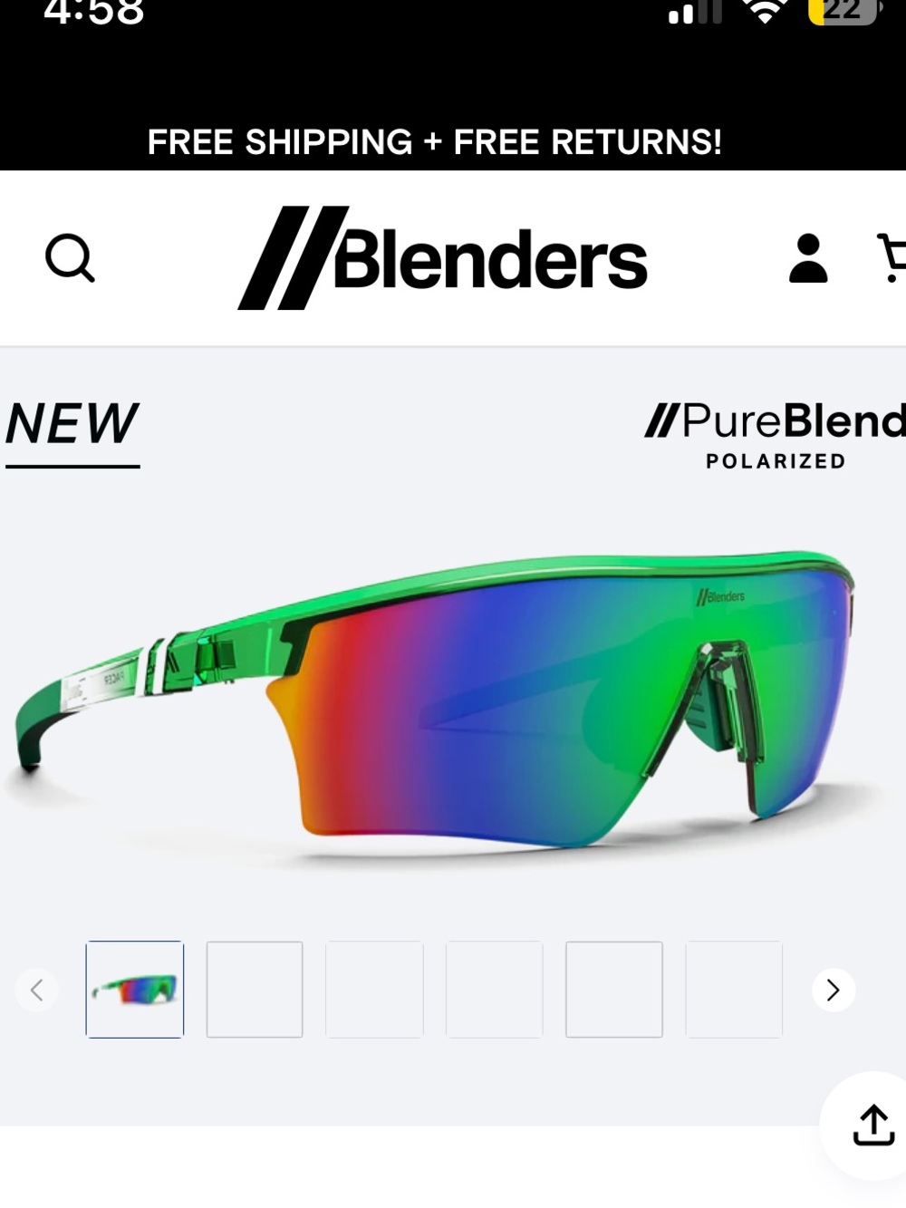 Running Active Blenders Pacer Polarized Sunglasses - green